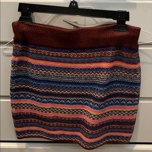 Knit mini skirt